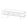 Manhattan Comfort Utopia 70.47" TV Stand with Splayed Wooden Legs and 4 Shelves in White Gloss and Maple Cream