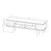 Manhattan Comfort Utopia 70.47" TV Stand with Splayed Wooden Legs and 4 Shelves in Black