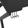 Gaming Desk with K Shape Legs Black 35.4" x 23.6" x 29.5"