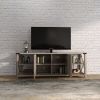 68" TV Stand Wood Metal TV Console Industrial Entertainment Center Farmhouse with Storage Cabinets and Shelves; Grey Walnut