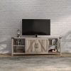 68" TV Stand Wood Metal TV Console Industrial Entertainment Center Farmhouse with Storage Cabinets and Shelves; Grey Walnut