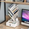 Freestanding Retro Small Bookshelf Storage Rack