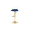Bar Stools Set of 2 Counter Height Adjustable velvet Padded 360° Swivel Bar Chairs Modern Industrial Style Barstool for Home Kitchen Island(2PCS/CTN)