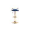 Bar Stools Set of 2 Counter Height Adjustable velvet Padded 360° Swivel Bar Chairs Modern Industrial Style Barstool for Home Kitchen Island(2PCS/CTN)